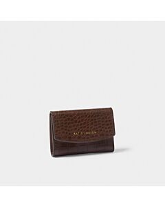 Katie Loxton Marni Faux Croc Wristlet Pouch - Chocolate